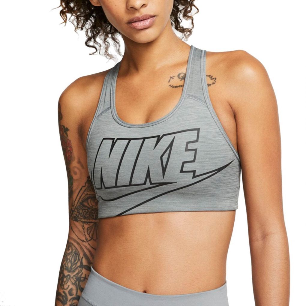 Nike Swoosh Futura Logo Sports Bra W   all about  sports