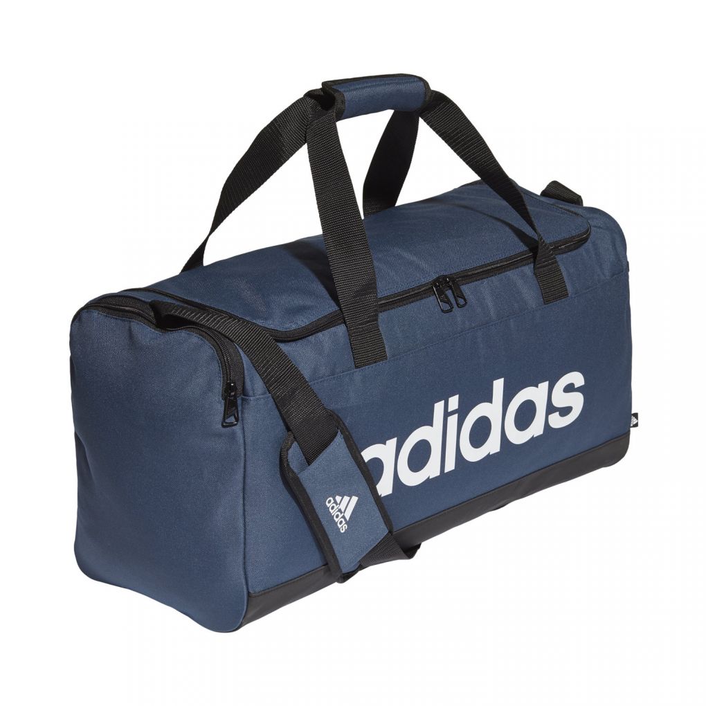Linear logo outlet duffel bag