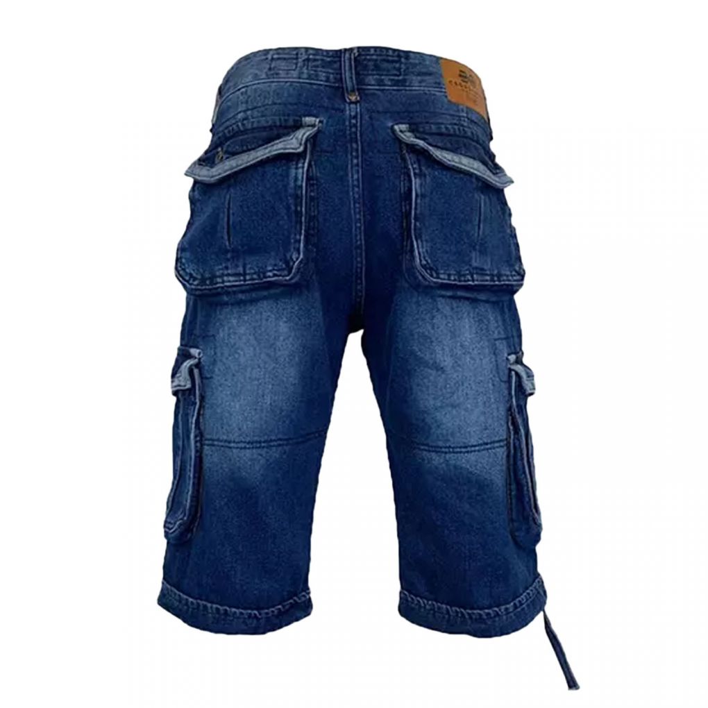 Crosshatch denim cargo shorts online