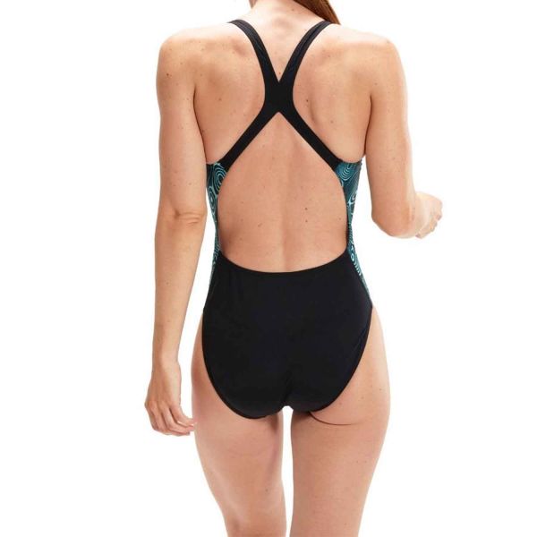 Speedo Allover Digital Powerback Swimsuit W