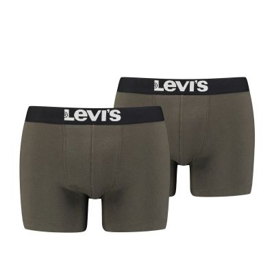 Levis Solid Basic Boxer Khaki Briefs 2-Pack M