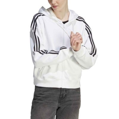 adidas Essentials 3-Stripes French Terry Bomber Full-Zip Hoo