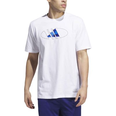 adidas 2000s Logo Basketball Graphic T-Shirt M