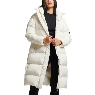 Superdry Stud Longline Hooded Puffer Coat W