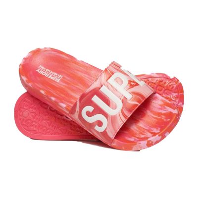 Superdry Marble Vegan Pool Slides W