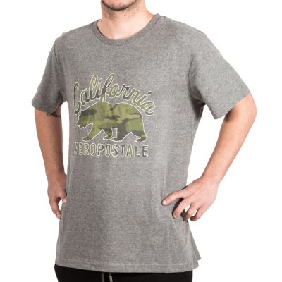 Aeropostale 3D Camo Bear Graphic T-Shirt M